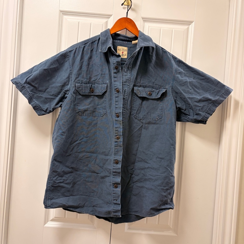 RedHead Brand Co. Heavyweight Button-Up Shirt Blue –  L